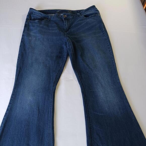 Seven7 Flare Women's Blue Cotton Blend Denim Bootcut Jeans Size 16 (36×32) - Picture 14 of 16